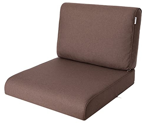 PillowPrim, Stulhkissen, Kissen für Rattansessel, Outdoor, Auflage, Palettenkissen, Sitzkissen, Rattanmöbel, Braun, 70 x 70 cm