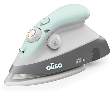 Oliso M3Pro Mini Project Iron – Compact Size Steam Iron with LED Light - Aqua