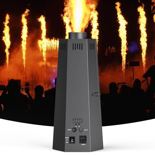 ZonQoonz Lanciafiamme, proiettore a fiamma da 150 W, con controller D-MX, Dj Jet Flame Machine per concerti, spettacoli, feste, Halloween, Natale, eventi sportivi
