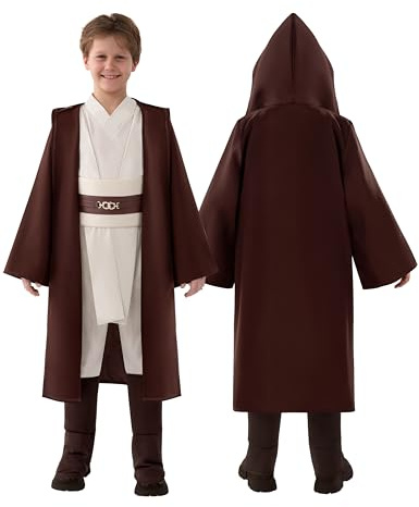 Spooktacular Creations Kids Knight Costume, Boys Tunic Hooded Cape, Halloween Cosplay Robe Uniform with Belt, Pants, Shoe Covers for Child Halloween Role Play Parties