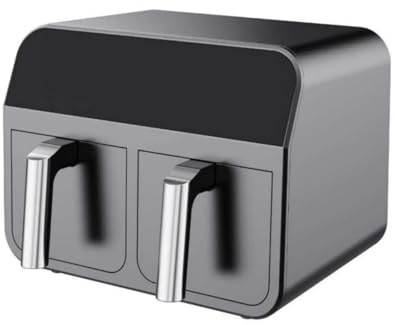 Alimentos esenciales y ayudantes para la familia Freidora de aire inteligente de doble cesta Freidora eléctrica sin aceite Freidora de aire doble digital eléctrica de acero inoxidable de 7 litros