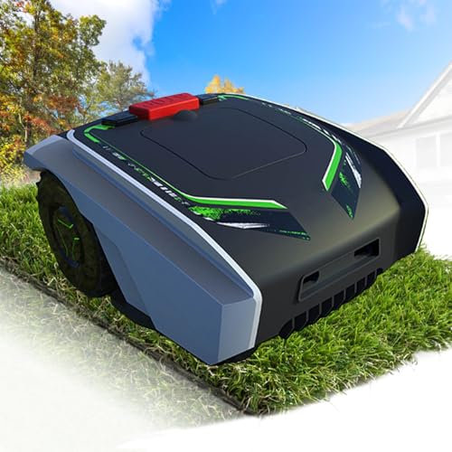 Robot Tondeuse à Gazon, Tondeuse à Gazon entièrement Autonome, contrôle par Application, évitement Autonome d'obstacles/évitement Autonome de Pluie/Nettoyage Rapide/système antivol, adapté