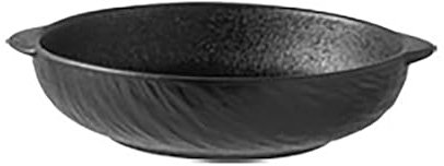 Pevfeciy Soup Bowls Large Ceramic 26 cm Double Ear Design Bowl 2500 ml Salad Bowl muesli Bowls for Fruit, Ideal as Serving Bowl, Mixing Bowls or Decoration,Black
