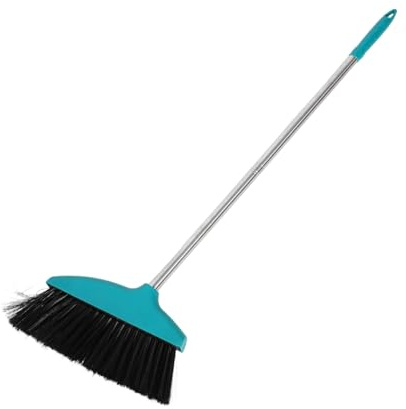 PRETYZOOM Escoba De Cerdas Suaves para Barrer Pisos para Cocinas Garajes y Vestíbulos Escoba Angular con Mango De Metal
