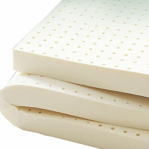 Milbe Naturlatex-Matratze 120×200cm(47×79inch), 100% Natur Latex-Matratze Wabenporenbelüftung, Schädlingsbekämpfung Latexmatratze Kompression und Keine Verformung,3in