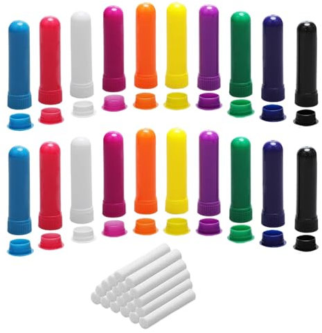 20 Pcs Inhalationsstift Inhalierstift Ammoniak RiechstäBchen Riechstifte FüR äTherische öLe Riechstifte Inhalierstift FüR Die Nase Naseninhalator Duftstifte Naseninhalator Stift Inhalationsstift
