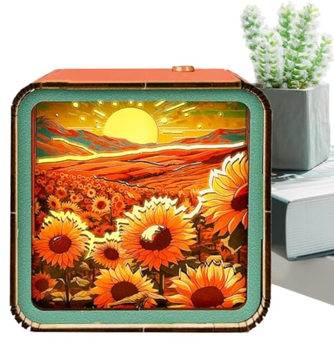Jingmiger Luz nocturna Puzzles de madera, luz nocturna rompecabezas de madera, luz nocturna rompecabezas con carga USB, luz nocturna rompecabezas de madera, decoración del hogar para dormitorio, salón