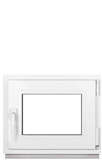 Framex Fenêtre de sous-sol petite en PVC Blanc Largeur x Hauteur 60 x 50 cm (600 x 500 mm) - Double Vitrage (32 mm) - Fonction Oscillo-Battante, Droite (poignée à Gauche)