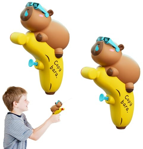 2 Stück Wasserpistole in Capybara-Form, Water Spray Guns, Capybara Wasserpistole, Capybara Water Fight Toy, Spritzpistole Wasser, Water Blaster Spielzeug, Capybara Water Wasserpistole Kinder