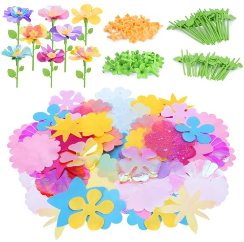 Sumsoltic 36-teiliges DIY Stoffblumen-Blumensträuße Zubehör-Set – Bastelzubehör für kreative Blumenarrangements