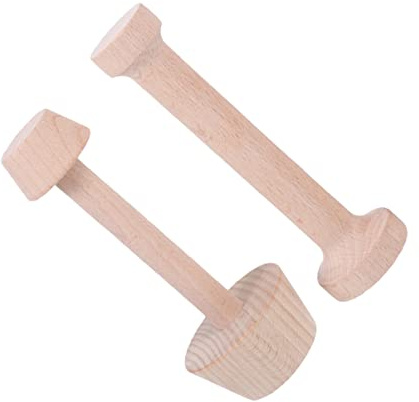 KOCKSHION Stampi Facili da Pulire e Portare 2 Pezzi per Tartellette in Legno Naturale per Dolci Fatti in Casa e Pasticceria