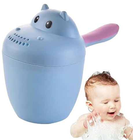 Bath Rinser | Baby Shampoo Tasse | Netter Hippopotamus -Spülen -Krug | Kinder Haarwaschmittel Wasserfall Spusher Augenschutz Dusche Spülwerkzeug Spaß Sicheres Wasser Gießen Badezubehör Für B
