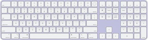 2021 Apple Magic Keyboard mit Touch ID und Ziffernblock (QWERTZ Deutsch) Violett (Generalüberholt)