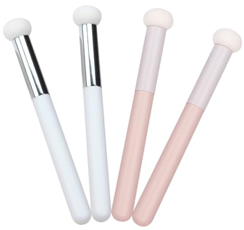 COLLBATH Brochas para Corrector de Maquillaje 4 Piezas Esponja Flexible No Irrita Epidermis Herramienta Versátil para Aplicar Base y Polvos en Maquillaje Profesional