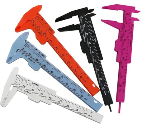 Calibrador Vernier De Plástico Doble Regla 0 A 80 Mm, Calibre Cuadrante For Estudiantes, Micrómetro, Medición Diámetro Interior Y Profundidad, 1 Unidad - Prec métrica(Nero)