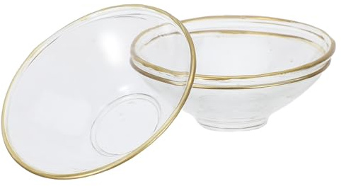 jojofuny 3 Stück Luxuriöser und Stabilen Tropfenverhinderung für Kerzen aus Glas Tropfenfänger mit Goldrand Stilvoller Glasaufsatz zur Dekoration für Kerzenständer bei Hochzeiten und