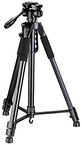 Bresser Traveler F002022 TR-682AN - Trípode (180 cm, Cabezal panorámico de 3 vías), Color Negro