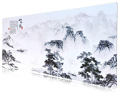 LL-COEUR Motiv Übergröße Mauspad Wasserdicht 120x60x0,3cm, Erweitertes Gaming Tastaturunterlage mit Rutschfeste Gummibasis (Landschaft 2, 1200x600x3mm)