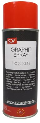 SDV Chemie Graphitspray trocken 1x 400ml | Hochleistungsschmiermittel bis 450°C Schmierspray