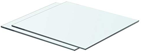 Tidyard 2X Wandregal Glas Sicherheitsglas Badregal Glasregal Badablage Glasablage Glasboden Regalboden, Glas Transparent 40 x 30 cm