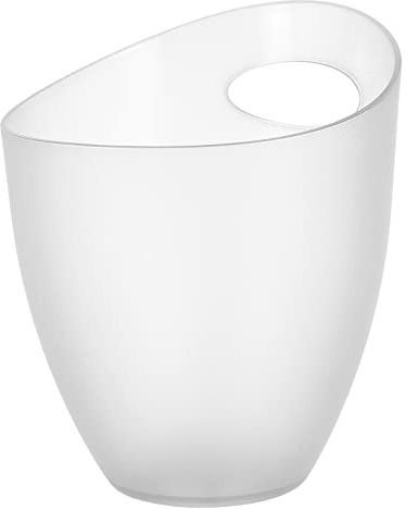 VOSAREA Sektkühler, Klarer Eiskübel, Weinkühler Eimer Champagnerkühler Getränkekühler mit integriertem Griff für Hochzeit Party Bar Getränke Bierflaschen, 2.5 Liter, 18CM