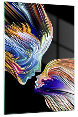 Vidrios decorativos 50x70cm Cuadro Sobre Vidrio Moderno abstracción moderna Dormitorio Cocina Cuadros Pared Impresiones Decoracion Salon Impresión en Cristal Wall Art Prints Decor GPA50x70-3709