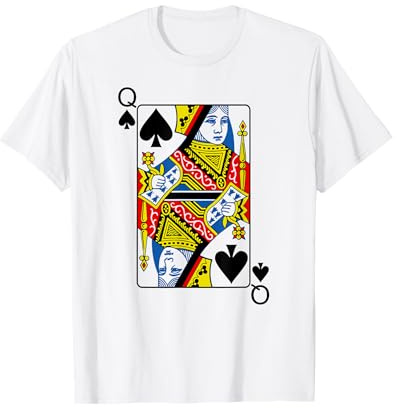 Spielkarte Queen Of Spades TShirt I Pik Dame T-Shirt