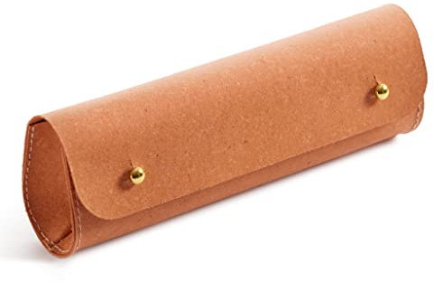 Miquelius Återvunnet flaskfodral med nitar - 1 fack - Storlek 200 x 65 x 43 mm - Brun, brun, Återvunnet fodral