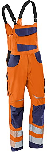 KÜBLER REFLECTIQ Latzhose PSA 2 – Warnschutz-Latzhose mit umlaufenden Reflexstreifen & Cordura-Verstärkungen