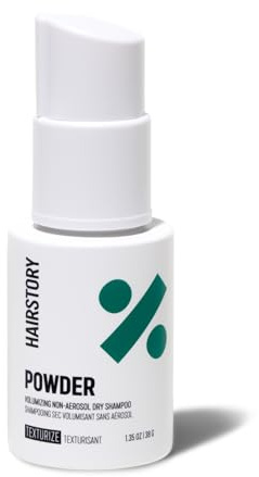 Hairstory Powder – Talc Free Non-Aerosol Dry Shampoo, Absorbs Oil and Adds Volume and Texture Between Washes, All Hair Types, 1.32 Oz