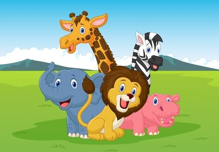 adrium Acryl-Bild 90 x 60 cm: Fröhliches Cartoon-Safari-Tier (27656843)