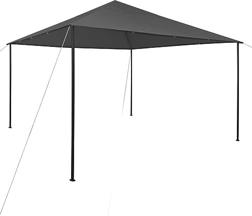 ZEYUAN Pavillon, Faltpavillon, Pergola, Partyzelt, Standmarkise, Sonnenzelt, Garten Pavillion, Grillpavillon, 4x4x3 m Anthrazit 180 g/m²