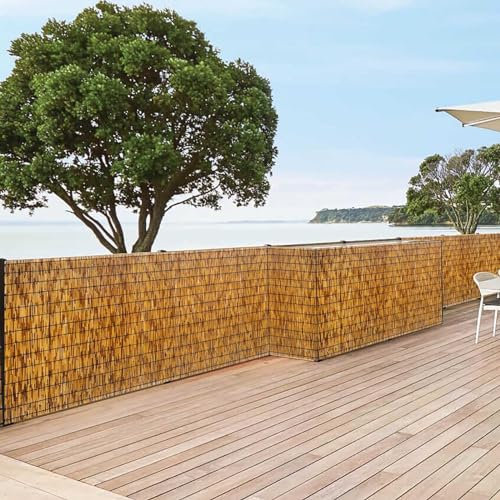 YYDPSHH Braune Schilfmattenzaun Sichtschutz Schilfrohrmatten Bambuszaun für Garten, Balkon, Außenbereich, Hinterhof, Terrasse, Dach, für Mehr Privatsphäre Und Atmosphäre (Size : 80x500cm)