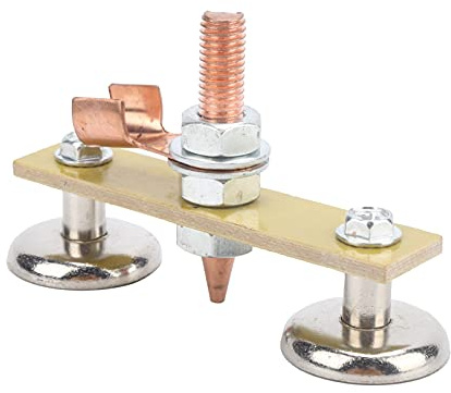 Telituny Welding Support Earth Clamp, 4 mm Magnetic Welding Magnetic Head, Iron Insulation Plate, Double Ground Connection, Spotter Tool for Building Maintenance Industry