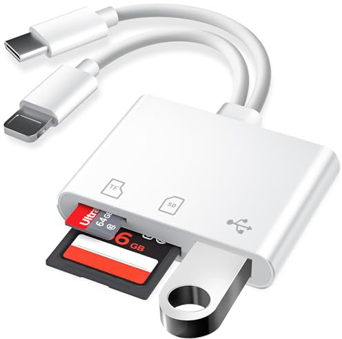 3 in 1 SD Card Reader - Phone, Camera & Memory Card Adapter