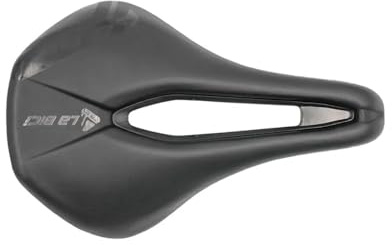 MVTEK Forza Fahrradsattel, gefedert, Rennrad, Fahrradsattel 156 x 244 mm, 295 g, Fahrradsitz mit kurzem Profil, zentralem Loch, thermoplastischem Rumpf und Stahlschiene.