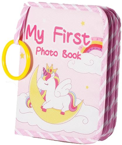 Álbum de tela suave foto de SQAQS: libro de recuerdos para niños, álbum de fotos de bebé, regalos personalizados, puede contener 16 imágenes