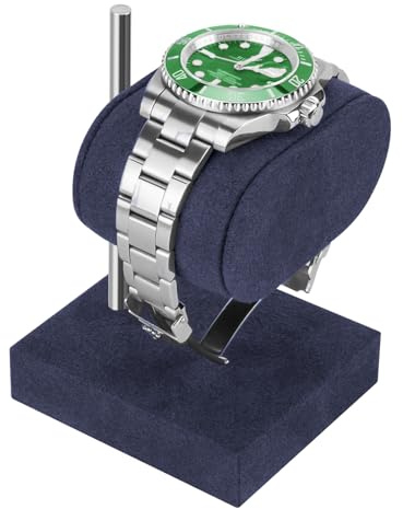 ReignSword Verstellbarer Uhrenständer, Armbanduhr-Organizer, Halter für Damen und Herren (blau)