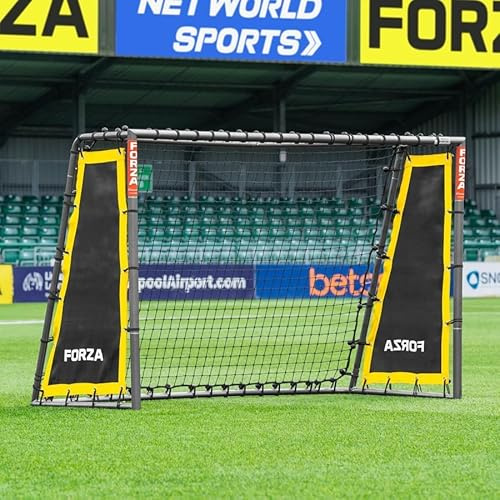 FORZA Steel42 Fußballtor [6 Größen] | Robustes Stahl-Fußballtor für Garten & Training | Wetterfest & Freistehend | Mit Bodenankern | Optional mit Rebounder-Netz