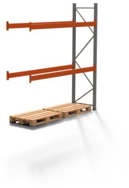 REGALWERK Palettenregal Artus - Anbauregal mit 3 Ebenen - Fachlast 3.000 kg - 3.000 x 2.700 x 800 mm (HxBxT) - Schwerlastregal