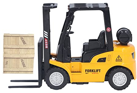 Xiuganpo Modello di Veicolo Ingegneristico, Giocattolo da Costruzione per Carrello Elevatore con Funzione di Arretramento, Design Sollevabile per Bambini Dai 3 Anni in su, Resistente All'usura