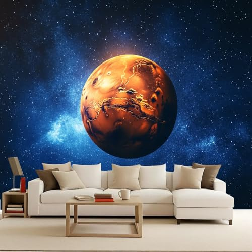 Carta da parati Fotomurali in TNT Murale Marte alla moda Universo Cielo Stellato Via Lattea Decorazione da Muro 500x280 cm XXL Poster Gigante Design Cameretta Carta per Pareti Galassia Soggiorno