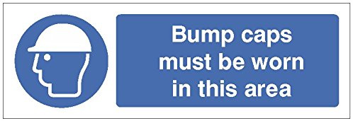 Caledonia Signs 15024G Schild, „Bump Caps Must Be Worn In This Area“ in englischer Sprache