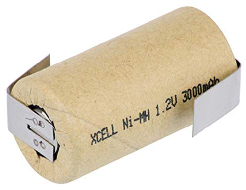 XCell SUB-C Akku Zelle - 3000mAh / 1,2V / NIMH mit Z-Lötfahne - Hochleistungs- Markenzelle in Industriequalität