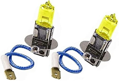 2x H3 100W 12V Aqua Vision Gelb Yellow Quarz Halogen Lampen
