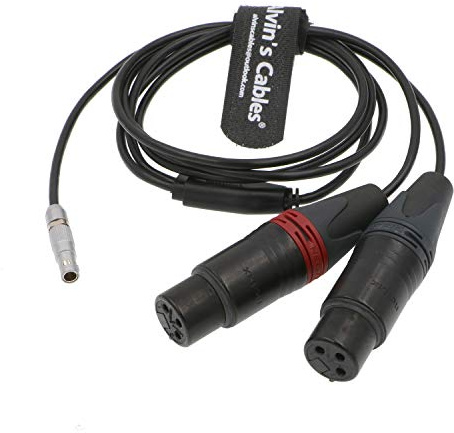 Alvin's Cables doppio XLR 3 pin femmina a 5 pin maschio Cavo di ingresso audio per Arri Alexa Mini 1M