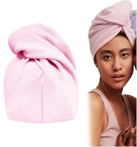 Glov Asciugamani per Capelli in Microfibra Turbante Asciugacapelli Universale Super Assorbente per Tutti i Tipi di Panno per asciugatura rapida