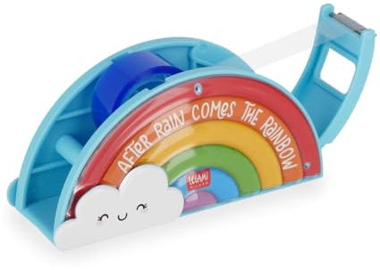 Legami - Dispenser per Nastro adesivo, Include Rotolo di Nastro adesivo, Lama Taglio seghettata, 13,5x6,5 cm