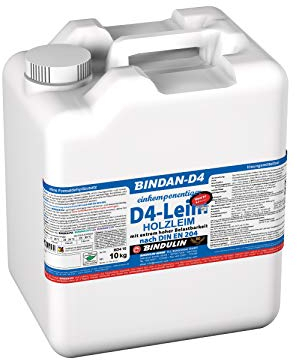 Bindan-D4 (1-Komponenten-D4-Leim) inkl. 1 Pinsel und Leimspachtel von E-Com24 (10 Kg)