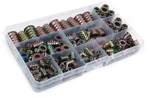 CENPEK 130 Piezas de Tuercas hexagonales roscadas, M4 / M5 / M6 / M8 / M10, Tuercas de inserción de aleación de Zinc, Juego de Herramientas Surtidas de Remaches roscados de Cabeza Plana,